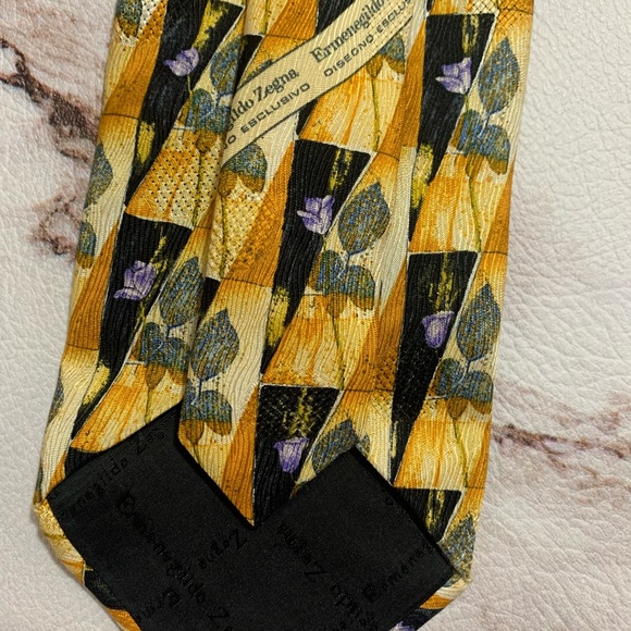 ERMENEGILDO ZEGNA Men's 100% Silk Necktie ITALY - Picture 3 of 6